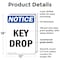 Signmission Key Drop, 12 in W x Rectangle, Plastic OS-2PACK-NS-P-1218-V-13890 - alternate 5